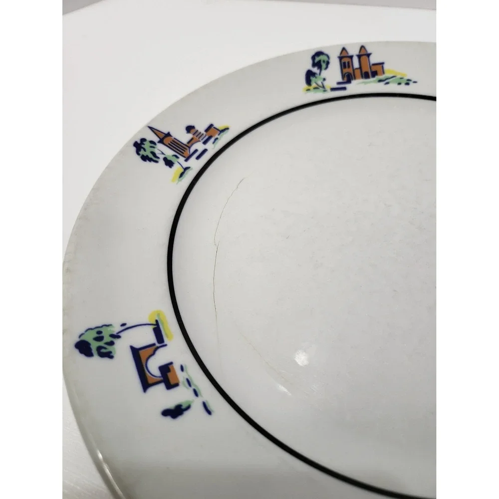 Vintage Syracuse Sterling China Cloister Hotel Sea Island Georgia Dish Set 5pc